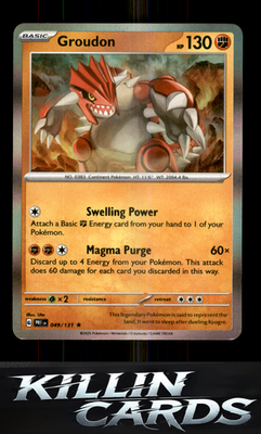 Groudon 049/131 Pokemon Rare SV: Prismatic Evolutions Card NM