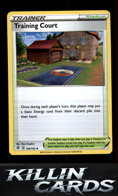 Training Court 169/192 Pokemon Uncommon SWSH02: Rebel Clash Card NM