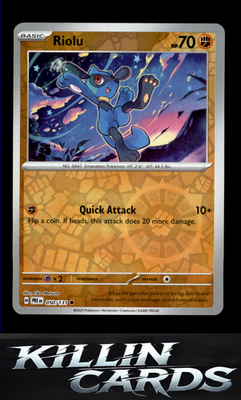 Reverse Holofoil Riolu 050/131 Pokemon Common SV: Prismatic Evolutions Card NM