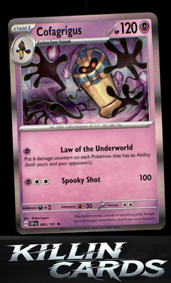 Cofagrigus 083/191 Pokemon Rare SV08: Surging Sparks Card NM