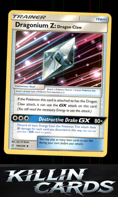 Dragonium Z: Dragon Claw 190/236 Pokemon Uncommon SM - Cosmic Eclipse Card NM