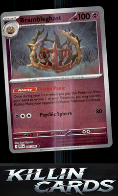 Reverse Holofoil Brambleghast 047/094 Pokemon Uncommon ME02: Phantasmal Flames C