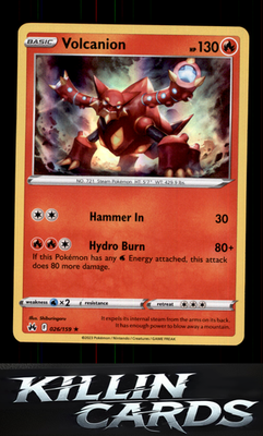Volcanion 026/159 Pokemon Holo Rare SWSH: Crown Zenith Card NM