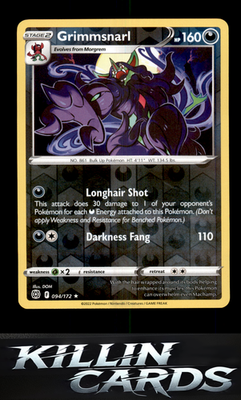 Reverse Holofoil Grimmsnarl 094/172 Pokemon Rare SWSH09: Brilliant Stars Card NM
