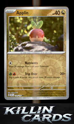 Reverse Holofoil Applin 138/191 Pokemon Common SV08: Surging Sparks Card NM