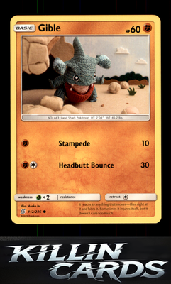 Gible 112/236 Pokemon Common SM - Unified Minds Card NM