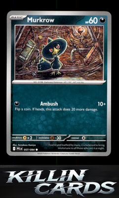 Murkrow 057/094 Pokemon Common ME02: Phantasmal Flames Card NM
