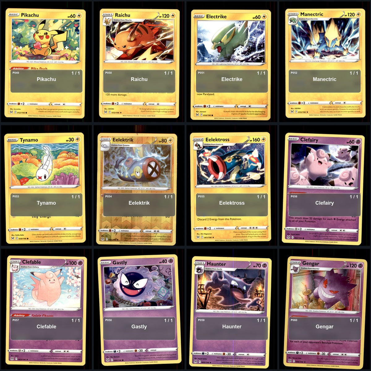 Pokemon TCG SWSH11: Lost Origin C/UC/R Standard Set 140 Cards