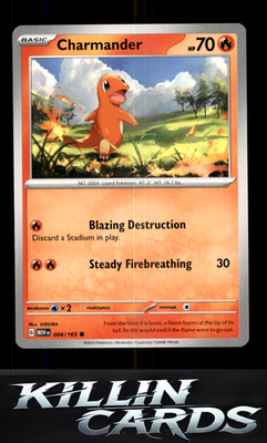 Charmander - 004/165 004/165 Pokemon Common SV: Scarlet & Violet 151 Card NM