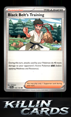 Black Belt's Training - 144/159 144/159 Pokemon Common SV09: Journey Together Ca
