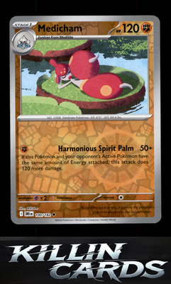 Reverse Holofoil Medicham 100/182 Pokemon Uncommon SV10: Destined Rivals Card NM