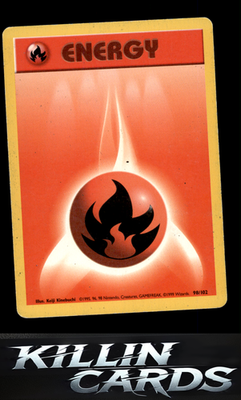 Fire Energy 098/102 Pokemon Common Base Set Card LP