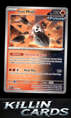 Iron Moth - 028/182 028/182 Pokemon Rare SV04: Paradox Rift Card NM