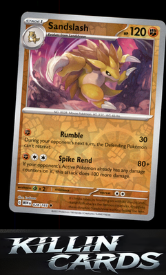 Reverse Holofoil Sandslash 028/165 Pokemon Uncommon SV: Scarlet & Violet 151 Car