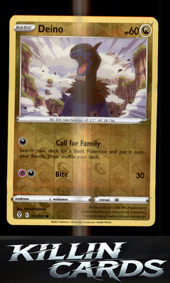 Reverse Holofoil Deino 113/203 Pokemon Common SWSH07: Evolving Skies Card NM