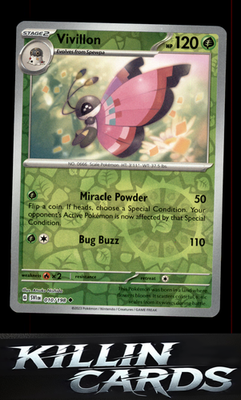 Reverse Holofoil Vivillon 010/198 Pokemon Uncommon SV01: Scarlet & Violet Base S