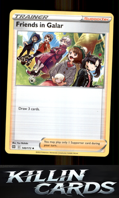 Friends in Galar 140/172 Pokemon Uncommon SWSH09: Brilliant Stars Card NM