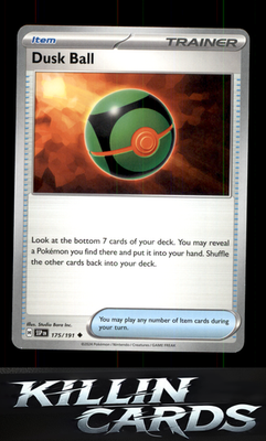 Dusk Ball 175/191 Pokemon Uncommon SV08: Surging Sparks Card NM
