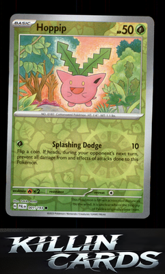 Reverse Holofoil Hoppip 001/193 Pokemon Common SV02: Paldea Evolved Card NM
