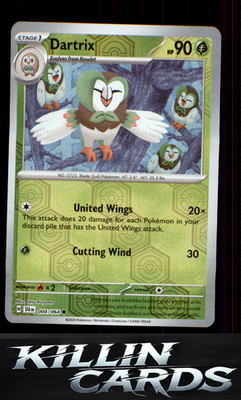 Reverse Holofoil Dartrix 004/064 Pokemon Common SV: Shrouded Fable Card LP