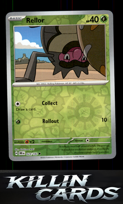 Reverse Holofoil Rellor 024/182 Pokemon Common SV10: Destined Rivals Card NM