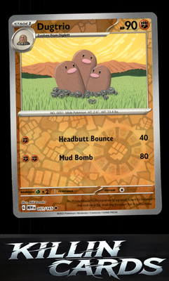 Reverse Holofoil Dugtrio 051/165 Pokemon Uncommon SV: Scarlet & Violet 151 Card