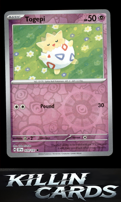 Reverse Holofoil Togepi 070/191 Pokemon Common SV08: Surging Sparks Card NM