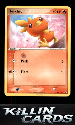 Torchic 83/110 Pokemon Common Holon Phantoms Card NM