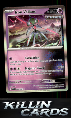 Iron Valiant - 080/162 080/162 Pokemon Rare SV05: Temporal Forces Card NM