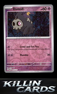 Reverse Holofoil Duskull 035/131 Pokemon Common SV: Prismatic Evolutions Card NM