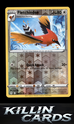 Reverse Holofoil Fletchinder 139/203 Pokemon Uncommon SWSH07: Evolving Skies Car
