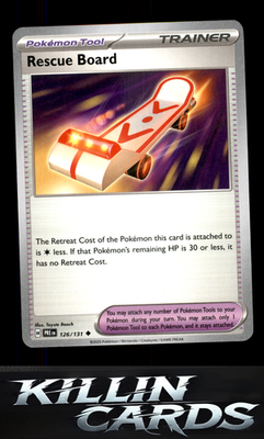Rescue Board 126/131 Pokemon Uncommon SV: Prismatic Evolutions Card NM