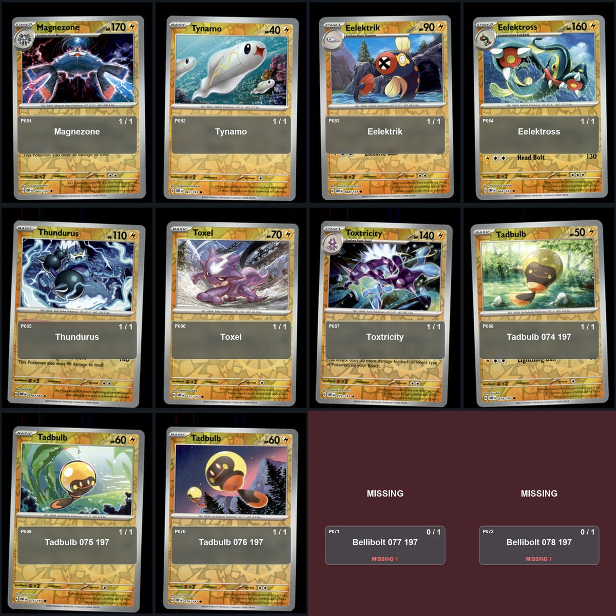Pokemon TCG SV03: Obsidian Flames Reverse Holo Master Set 163 Reverse Holo Card