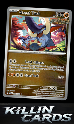 Reverse Holofoil Great Tusk 055/131 Pokemon Uncommon SV: Prismatic Evolutions Ca