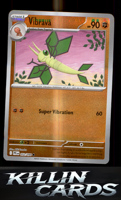 Reverse Holofoil Vibrava 052/094 Pokemon Common ME02: Phantasmal Flames Card NM