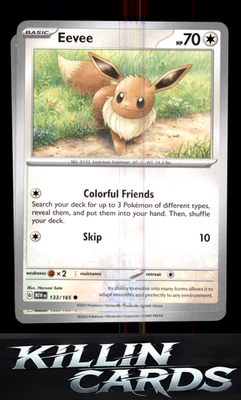 Eevee 133/165 Pokemon Common SV: Scarlet & Violet 151 Card LP