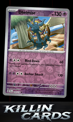 Reverse Holofoil Dhelmise 070/159 Pokemon Common SV09: Journey Together Card NM