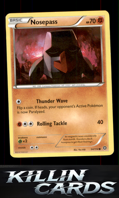 Nosepass 54/114 Pokemon Common XY - Steam Siege Card NM