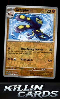Reverse Holofoil Grapploct 052/091 Pokemon Uncommon SV: Paldean Fates Card NM