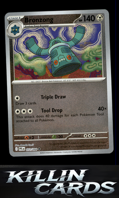 Reverse Holofoil Bronzong 072/094 Pokemon Uncommon ME02: Phantasmal Flames Card
