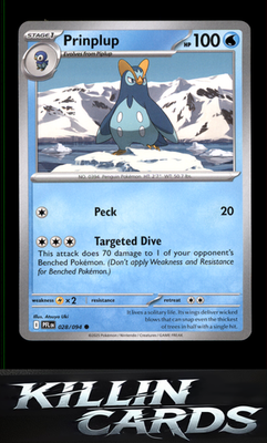 Prinplup 028/094 Pokemon Common ME02: Phantasmal Flames Card NM