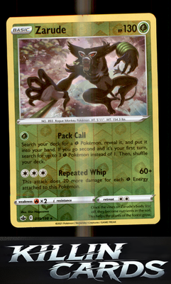 Reverse Holofoil Zarude 019/198 Pokemon Holo Rare SWSH06: Chilling Reign Card NM