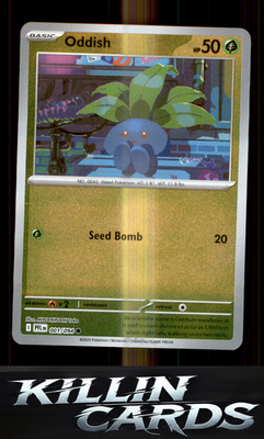 Reverse Holofoil Oddish 001/094 Pokemon Common ME02: Phantasmal Flames Card NM