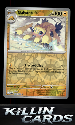 Reverse Holofoil Galvantula 065/182 Pokemon Common SV04: Paradox Rift Card NM