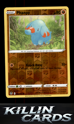 Reverse Holofoil Phanpy 091/195 Pokemon Common SWSH12: Silver Tempest Card NM