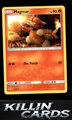 Magmar 10/68 Pokemon Uncommon Hidden Fates Card NM