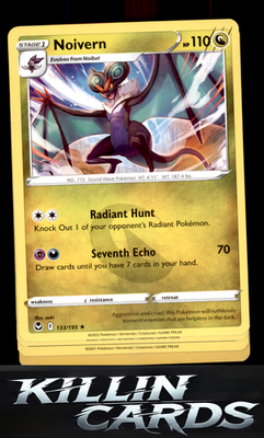 Noivern 133/195 Pokemon Rare SWSH12: Silver Tempest Card LP