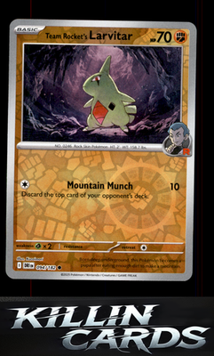 Reverse Holofoil Team Rocket's Larvitar 094/182 Pokemon Common SV10: Destined Ri
