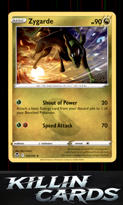 Zygarde 134/195 Pokemon Rare SWSH12: Silver Tempest Card NM