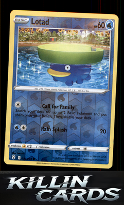 Reverse Holofoil Lotad 032/203 Pokemon Common SWSH07: Evolving Skies Card NM